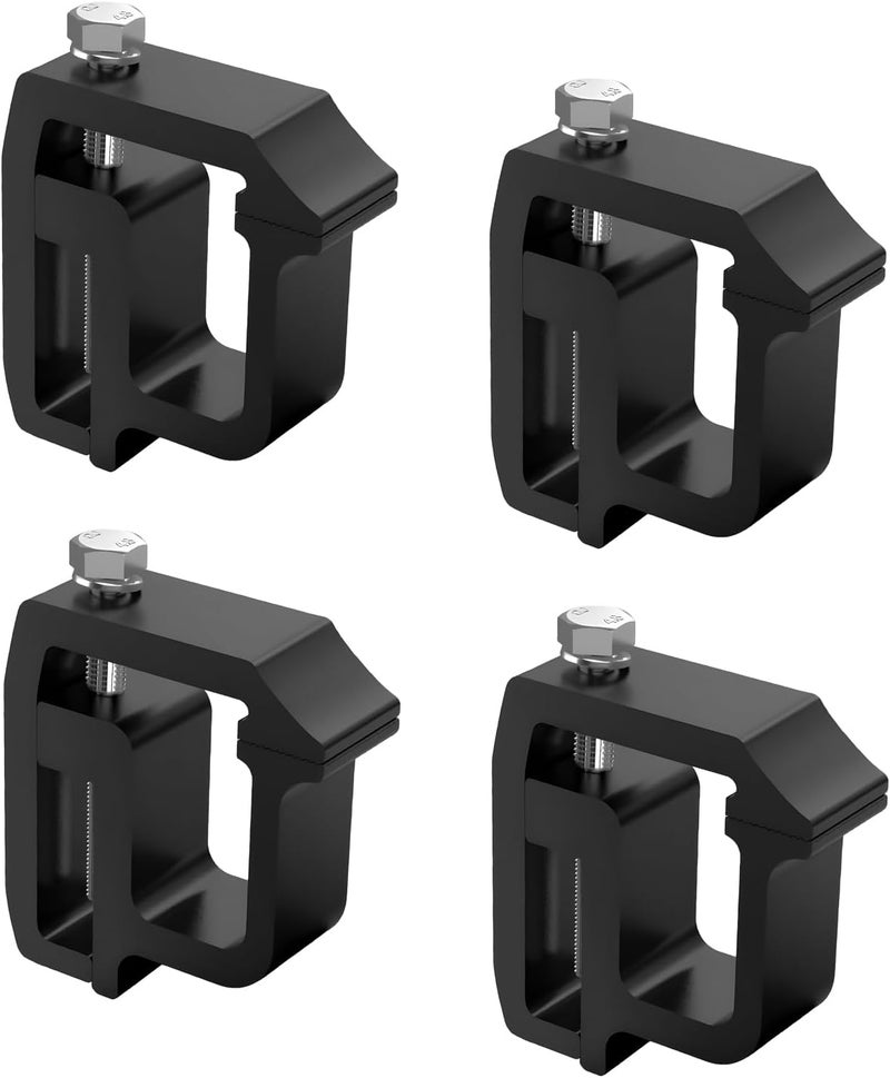ZNDAW 4PCS Camper Shell Clamps, Heavy Duty Truck Cap Mounting Clamps Camper Shell, High Strength Aluminum Truck Bed Clamp for Silverado Sierra 1500 2500 3500 Ram 1500 2500 3500 - Image 1